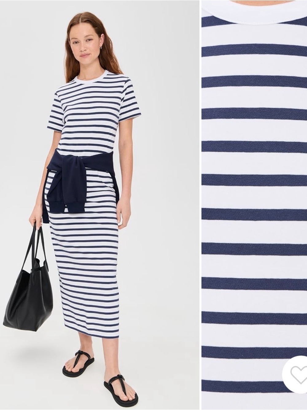 SOLD OUT NYC The Perfect Tee Dress – Navy Stripe – SMALL